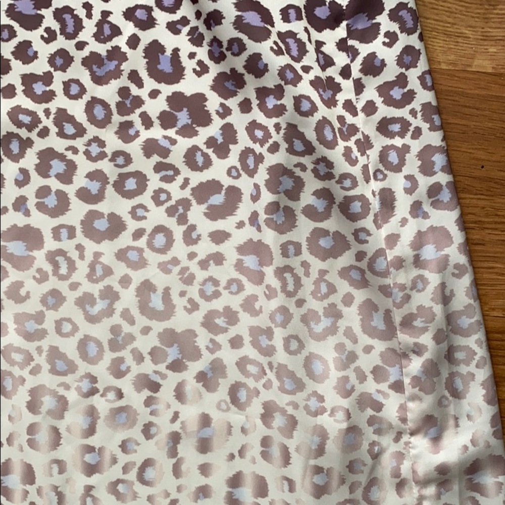 WD.NY pink leopard satin maxi skirt, M - Picture 5 of 7
